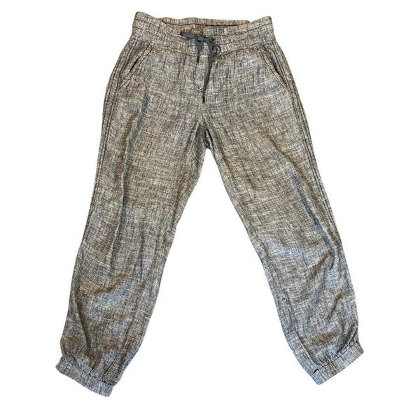 Briggs Linen Blend Women's Pull-On Jogger Pants Sz S Gray #119P - Picture 2 of 8